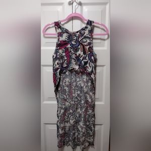 Hot Gal Paisley Printed Hi-Lo Top Small